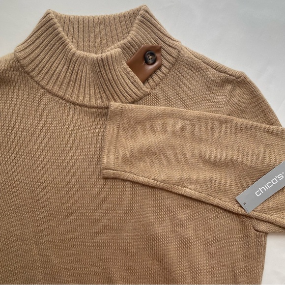 NWT Chico’s Touch of Cashmere Long Sleeve Tunic with Pockets Size 0 - Picture 1 of 9